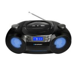 Radio portatile boombox blaupunkt bb31led -fm-cd-mp3-usb-aux-sd-orologio-sveglia