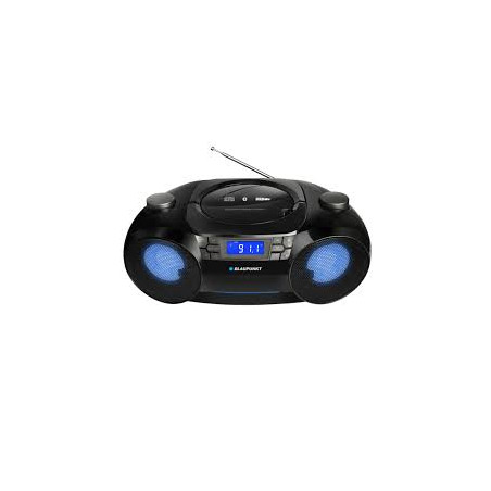 Radio portatile boombox blaupunkt bb31led -fm-cd-mp3-usb-aux-sd-orologio-sveglia