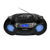 Radio portatile boombox blaupunkt bb31led -fm-cd-mp3-usb-aux-sd-orologio-sveglia