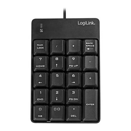 Tastierino numerico usb logilink id0184 nero [id0184]