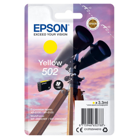 Cartuccia d'inchiostro epson 502 ink sec 3.3ml giallo [c13t02v44020]