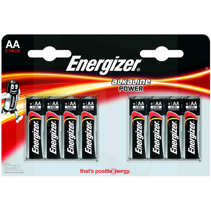 Pila energizer alkaline aa, 8 pezzi [azengub60000028]