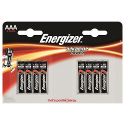 Pila energizer alkaline aaa, 8 pezzi [azengub30000018]