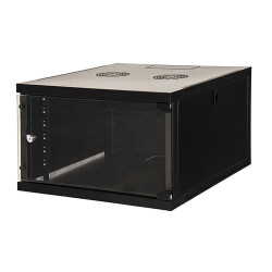 Armadio rack a muro link 19" 6u 350x540x600mm nero con porta