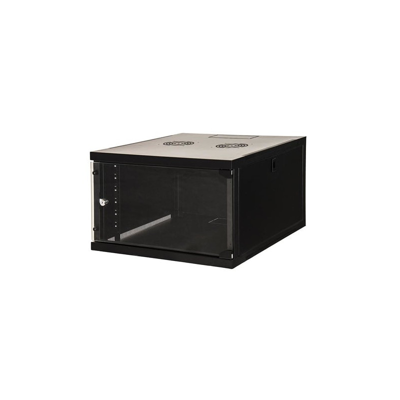 Armadio rack a muro link 19" 6u 350x540x600mm nero con porta