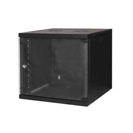Armadio rack a muro link 19" 9u 490x540x600mm nero [lk1909u66n]