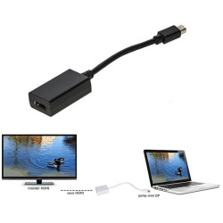 Adattatore link mini displayport m a hdmi f, nero [lkadat16n]