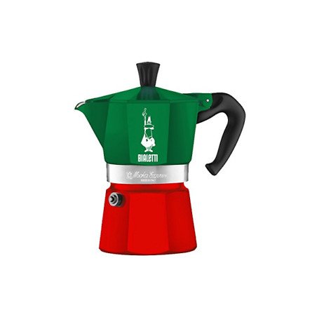 Caffettiera bialetti 5322 moka express verde/bianco/rosso - tricolore