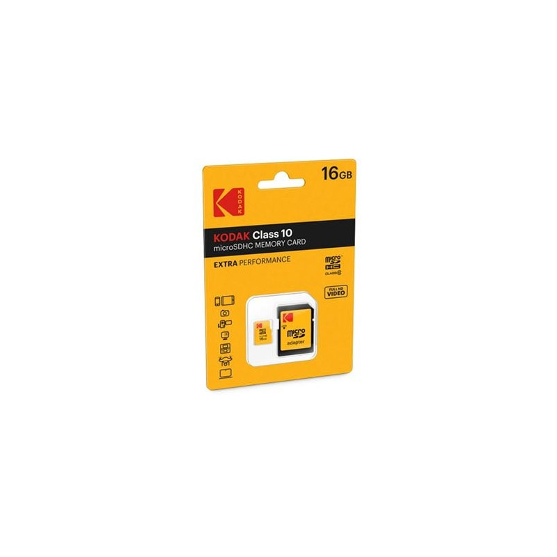 16gb scheda microsdhc kodak con adattore cl10 [ekmsdm16ghc]