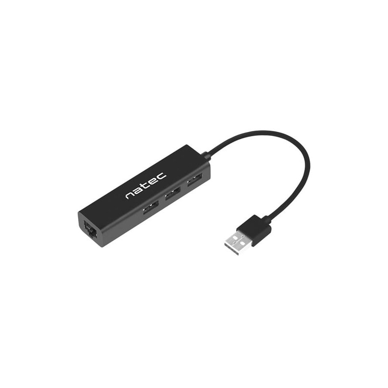 Hub usb natec dragonfly 3porte rj45 nero [nunatus3p000001]