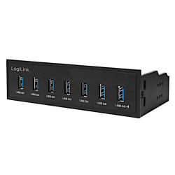 Hub usb interno logilink 5,25'' 7 porte usb 3.0 con ricarica