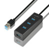 Hub usb axagon 4x usb3.0 1.2m cavo. microusb [hue-s2bl]