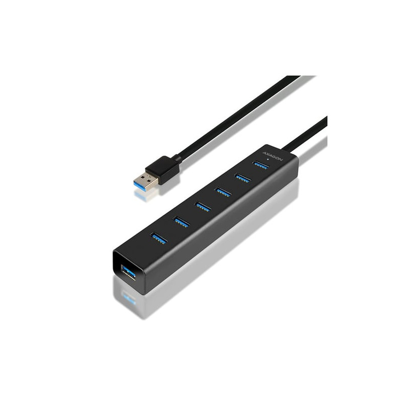 Hub usb axagon 7x usb3.0 alu incluso alimentatore [hue-sa7bp]