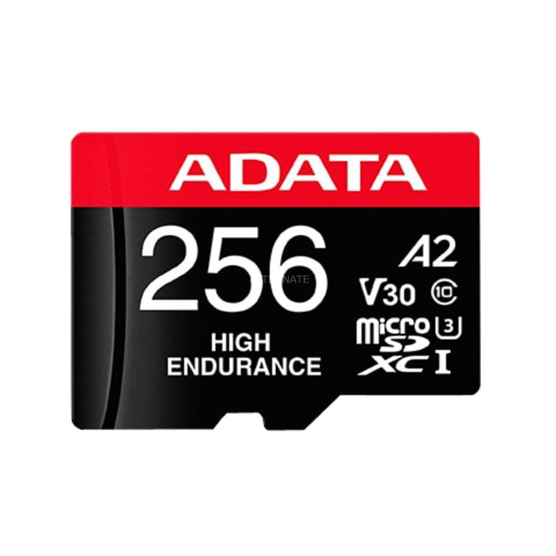 256gb scheda microsd adata high end uhs-i u3 + adattatore rosso/nero