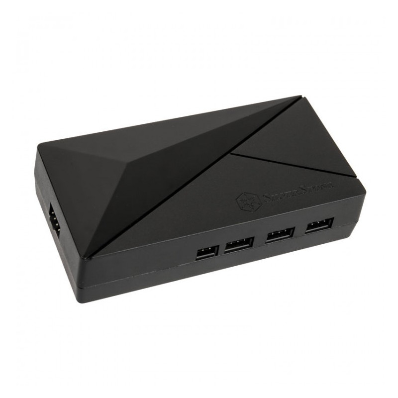 Hub usb silverstone sst-cpl02-e - 8x port nero