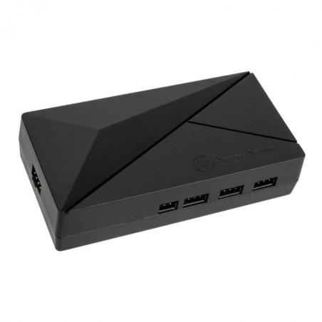 Hub usb silverstone sst-cpl02-e - 8x port nero