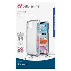 Cover cellular line clear duo per iphone 11