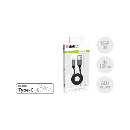 Cavo emtec usb-a a typec 3.1 gen2 t700 [t700tcu3]