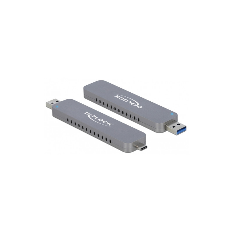 Box ssd delock m.2 pcie ssd m. usb-c+typ-a st [42616]