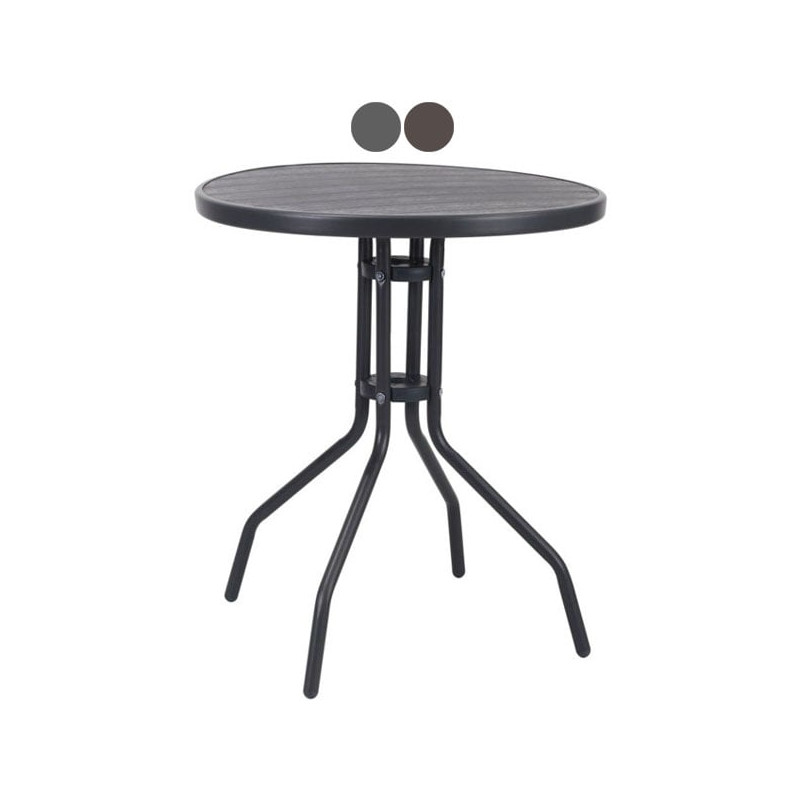 Tavolo tondo giardino vette 09633 60cm marrone [203001-02 brown]