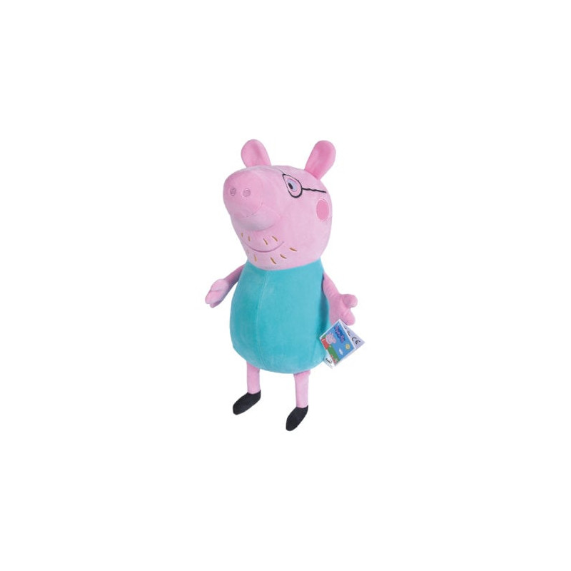Peluche simba peppa pig papa' 37cm rosa/turchese [109261005]