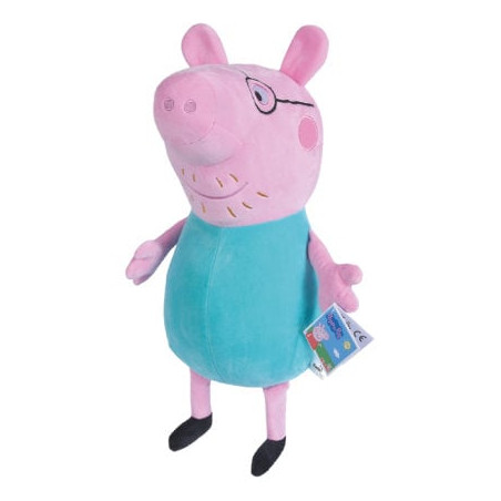 Peluche simba peppa pig papa' 37cm rosa/turchese [109261005]