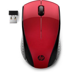 Mouse hp 220 rf wireless nero/rosso [7kx10aa]