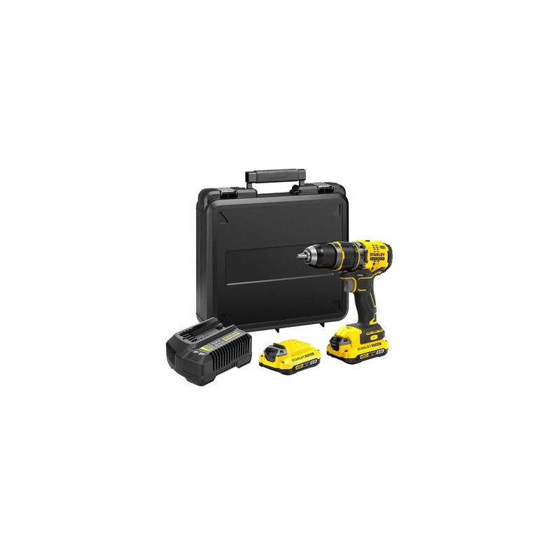 Trapano avvitatore perc. stanley sfmcd721d2k-qw 18v 2x2ah brushless