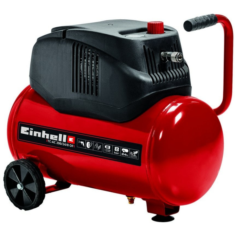 Compressore einhell tc-ac 200/24/8 of 24l rosso/nero [4020590]