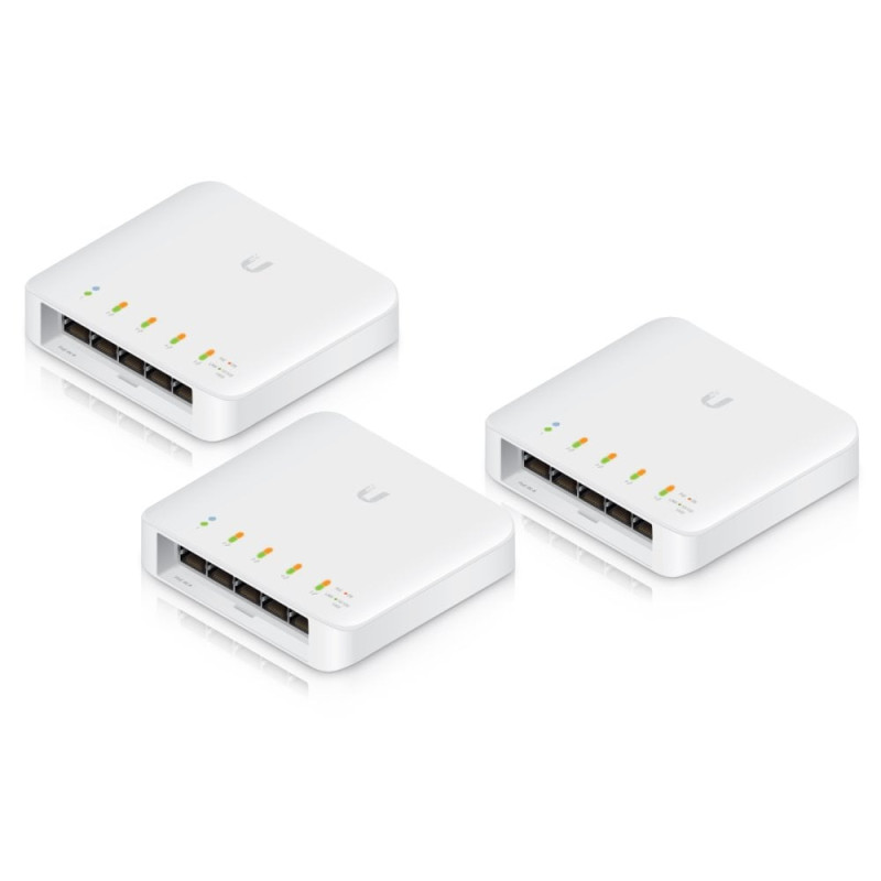 Switch ubiquiti unifi usw-flex 3pz bianco [usw-flex-3]