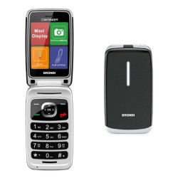 Cellulare brondi contender 1.3mp flip attivo 32m+32m dual sim nero