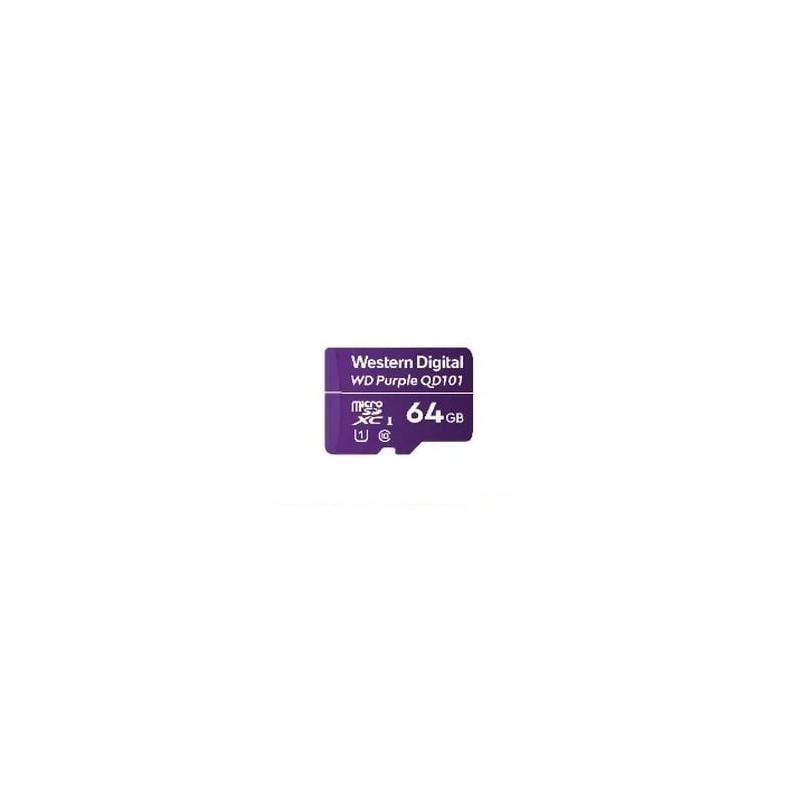 64gb scheda microsd western digital wd purple surveillance xc class