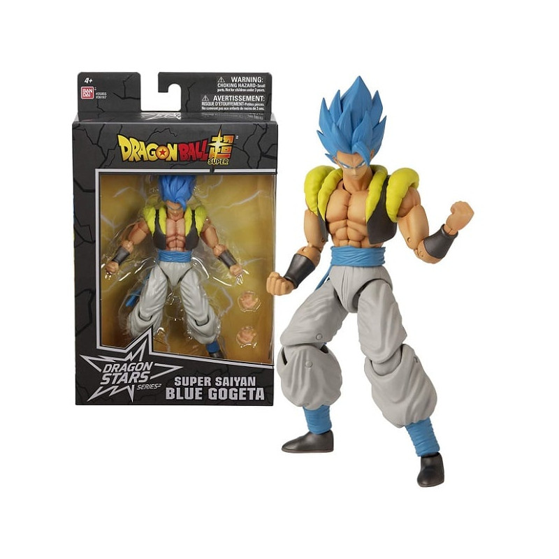 Action figure bandai - di gogeta dragon ball stars, blu