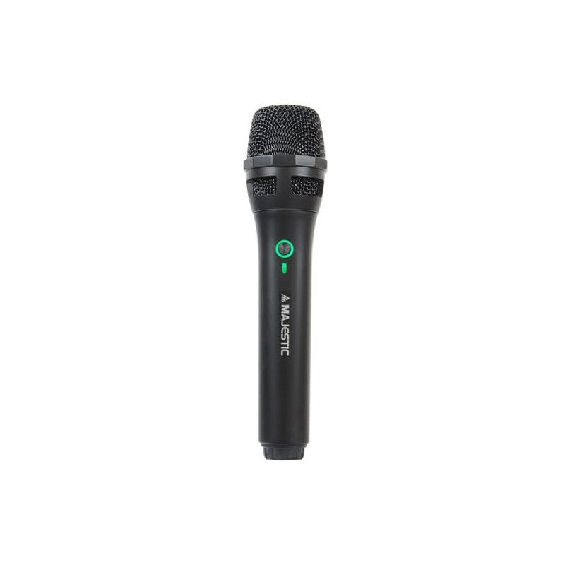 Microfono majestic wireless uhf mic-601w con ricevitore ricaricabile