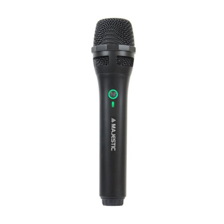 Microfono majestic wireless uhf mic-601w con ricevitore ricaricabile