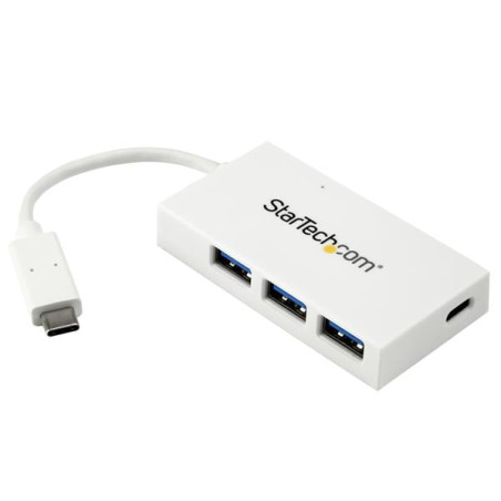 Hub usb startech usb-c a 4 porte usb 3.0 bianco [hb30c3a1cfbw]
