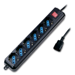 Multipresa atlantis x ups 6schuko/ita-bipasso spina iec/vde con