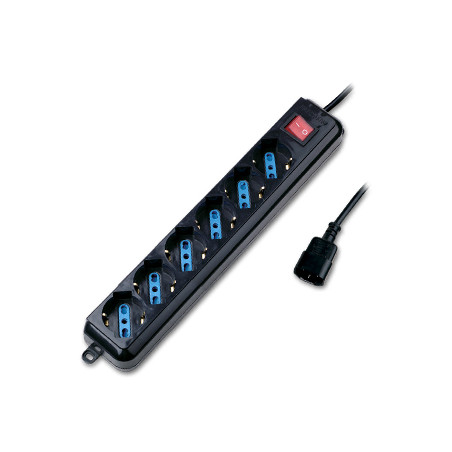 Multipresa atlantis x ups 6schuko/ita-bipasso spina iec/vde con