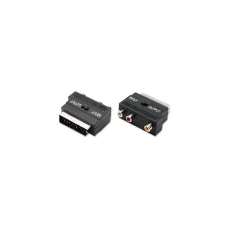 Adattatore video nuova videosuono scart-rca con interruttore