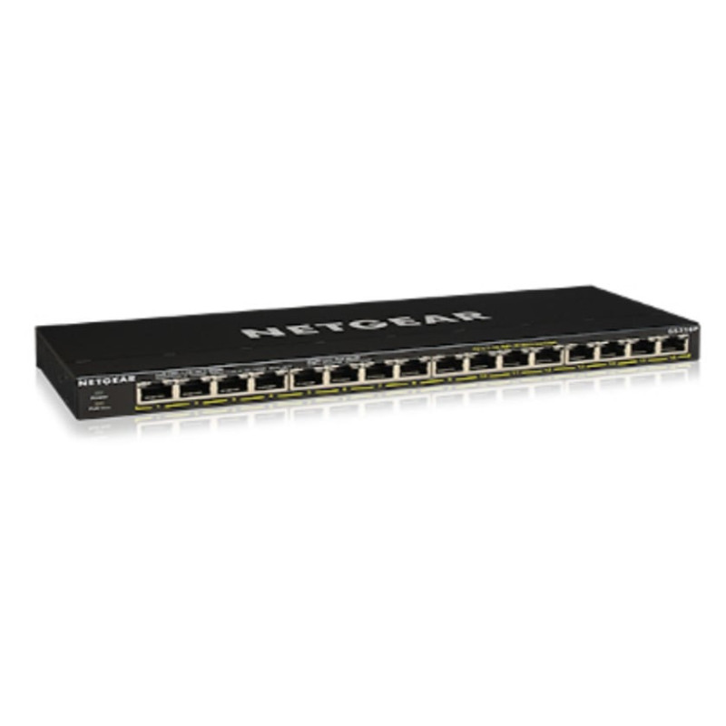 Switch netgear 16-porte 1000 poe+ 115w [gs316p-100eus]