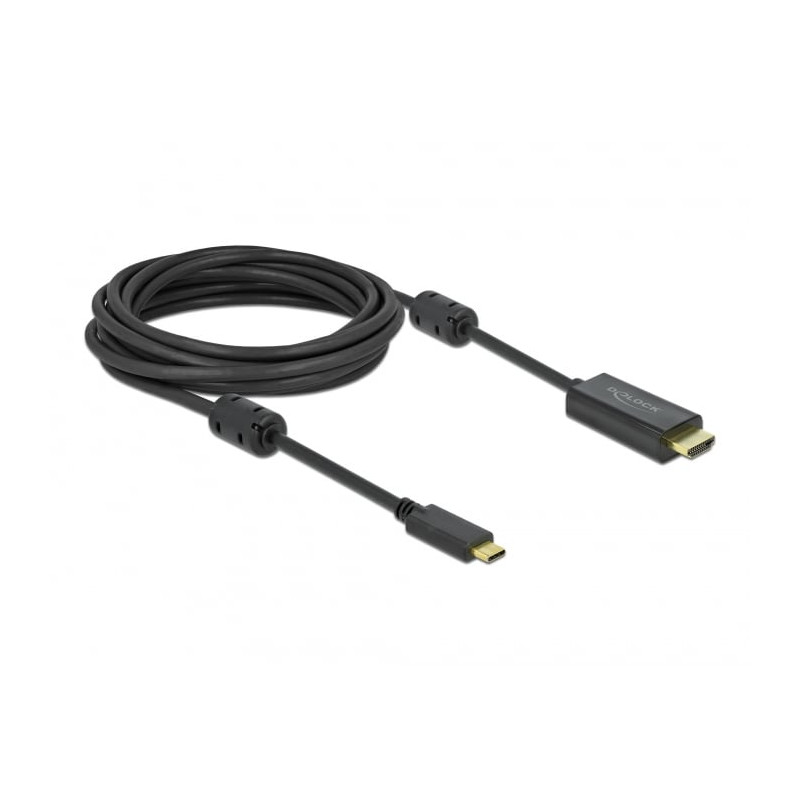Cavo usb delock tipo c a hdmi 4k 60hz 5m nero [85972]