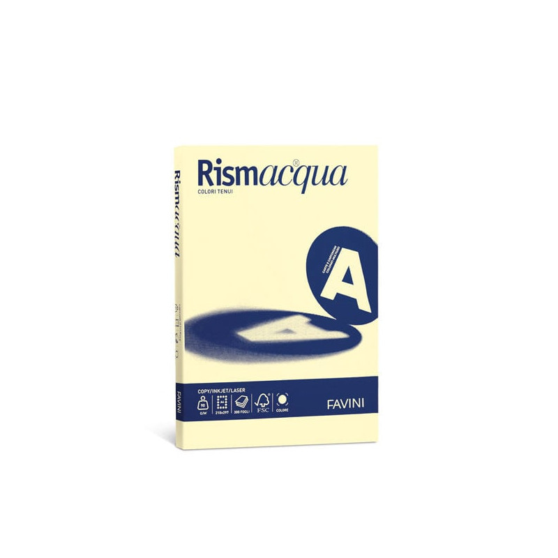 Carta rismacqua cartotecnica favini 140g 07 a3 giallo chiaro [a652213]