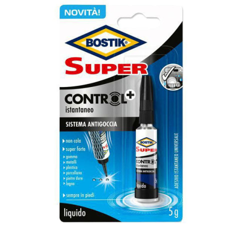 Colla adesivo istantaneo bostik super controllo con antigoccia 5g