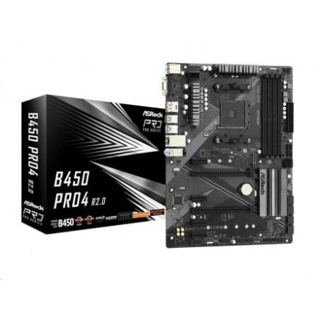 Scheda madre asrock b450 pro4 r2.0 atx am4 d [90-mxbee0-a0uayz]