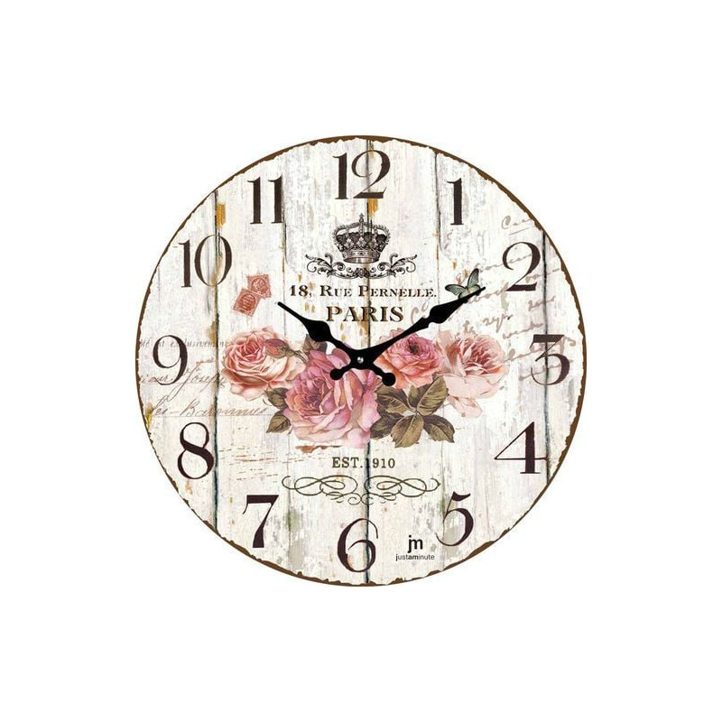 orologio da parete lowell d33.5cm rosa antica