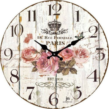 orologio da parete lowell d33.5cm rosa antica