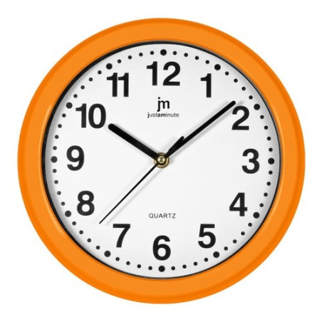 Orologio da parete lowell d25cm arancia/bianco 00710o