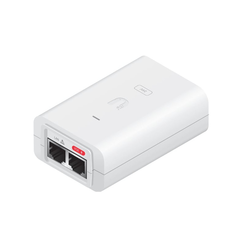 Poe injector ubiquiti 24vdc 12w bianco [poe-24-12w-wh]