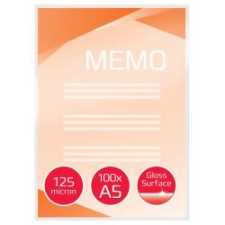 Pouches gbc finitura lucida a5 2x125my 100pz [3740482]