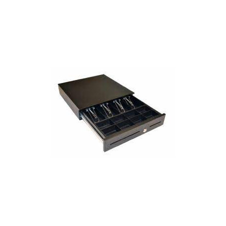 Cassetto portadenaro apg ecd410 con 4 scomparti per bancanote nero